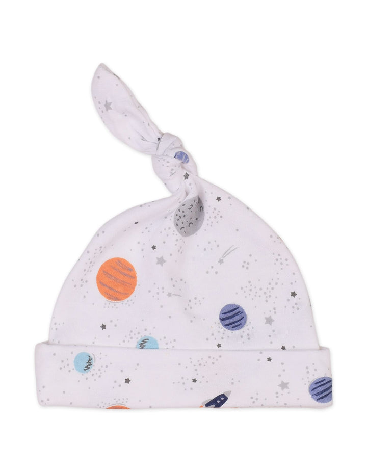 Baby Boy 6 Pcs Bibs and Knotted Caps Set Handsome Little Bear at Zubaidas Best Online Baby Store in Pakistan