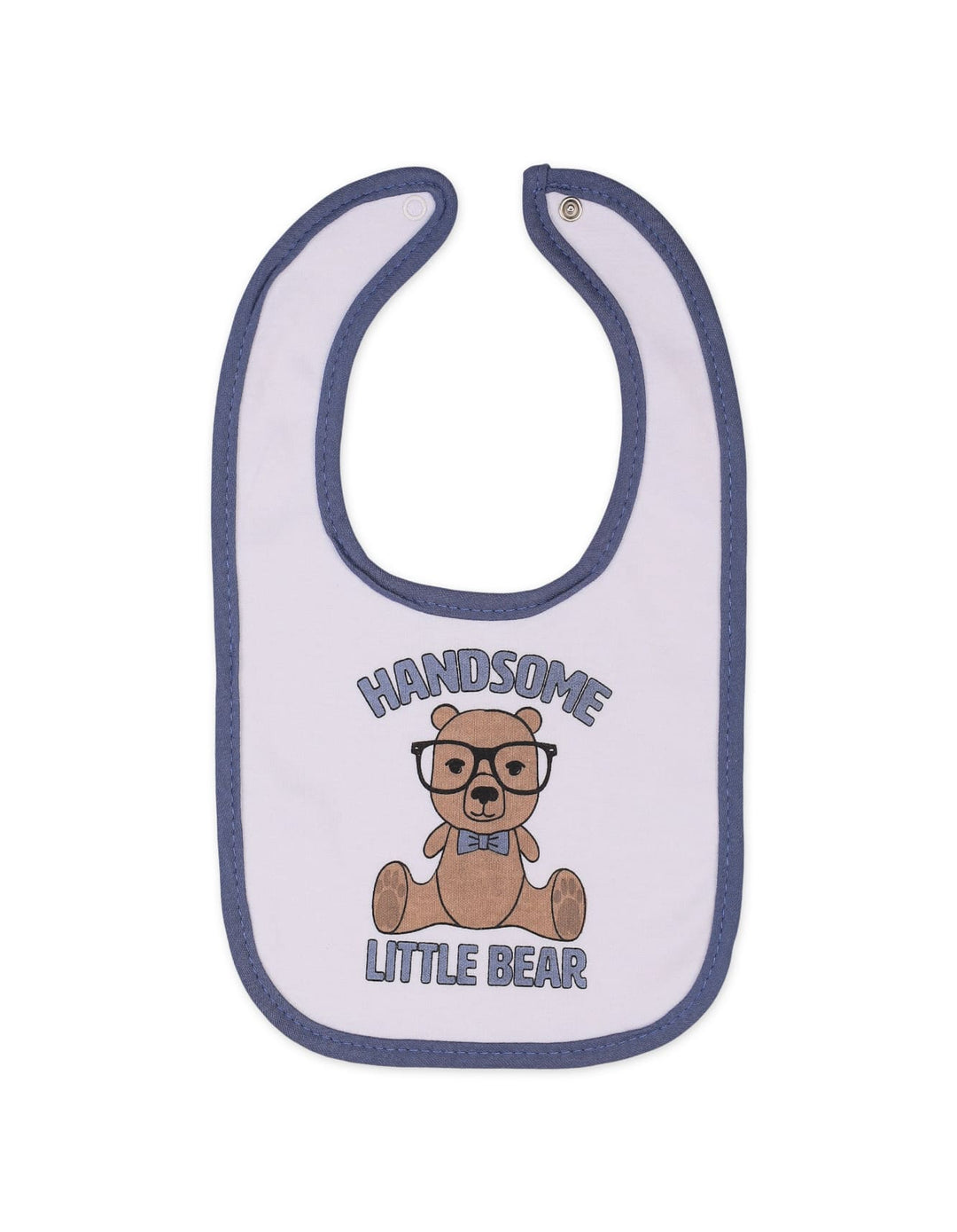 Baby Boy 6 Pcs Bibs and Knotted Caps Set Handsome Little Bear at Zubaidas Most Trusted Baby Store in Pakistan