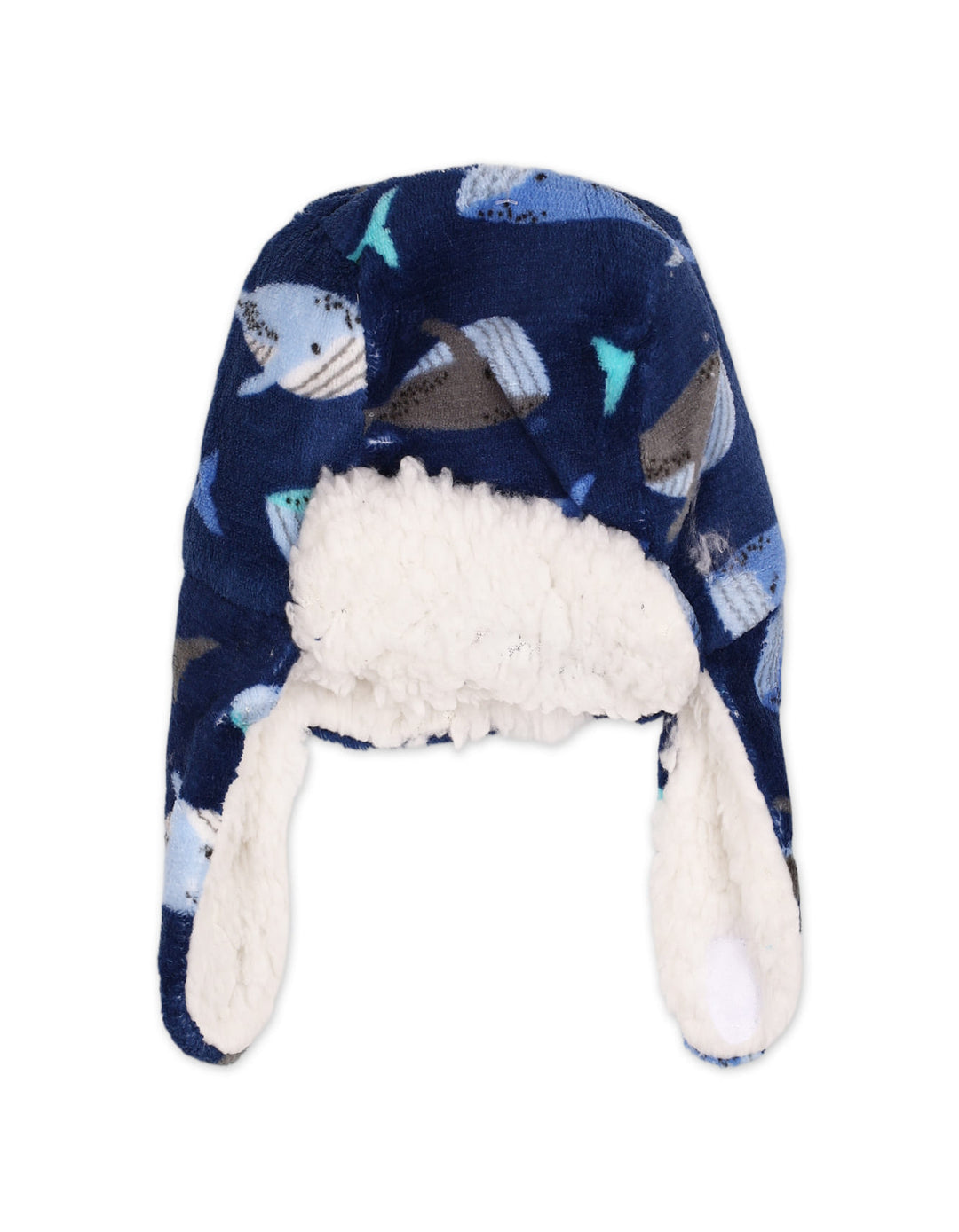 Baby Boy Aviator Hat Whale Navy Blue and White at Zubaidas