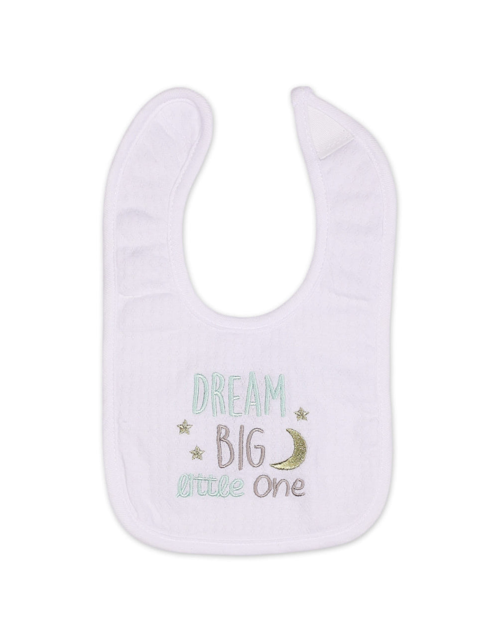 Baby Boy Bib Pack of 3 White with Blue and Gold Accents at Zubaidas Official Pakistan