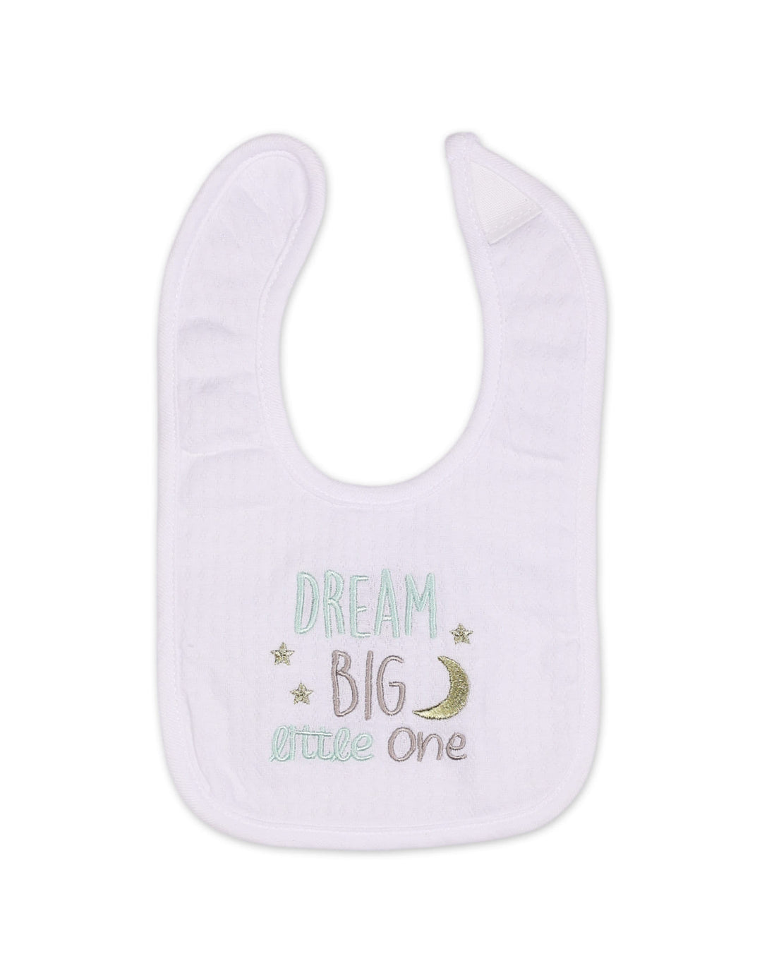 Baby Boy Bib Pack of 3 White with Blue and Gold Accents at Zubaidas Official Pakistan