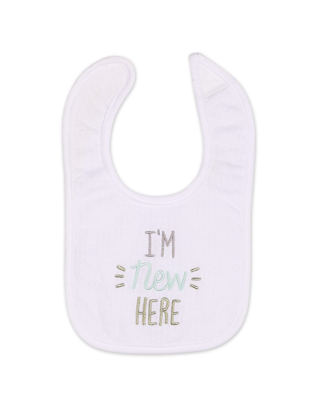Baby Boy Bib Pack of 3 White with Blue and Gold Accents at Zubaidas Online Pakistan