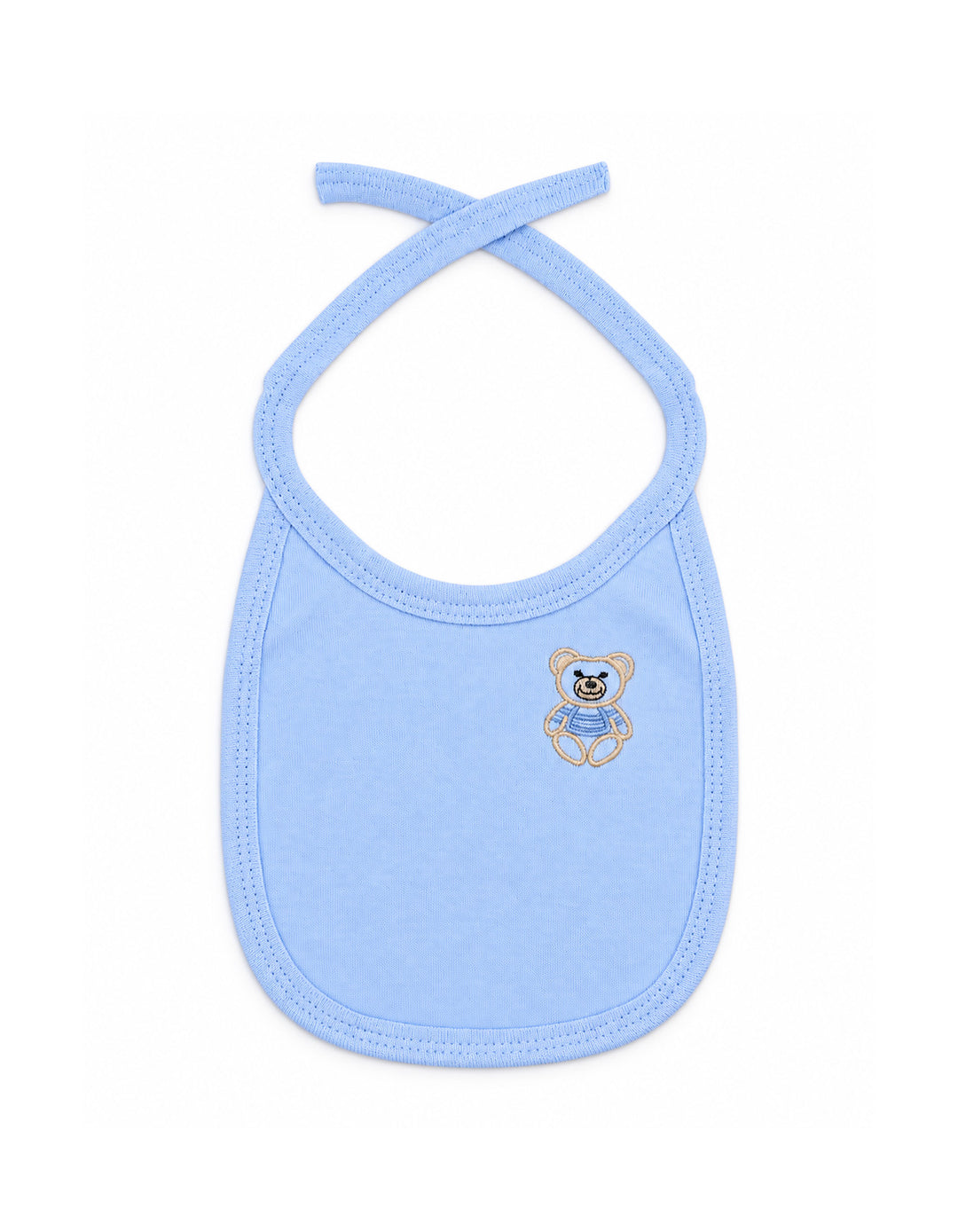 Baby Boy Bib Teddy Bear Blue at Zubaidas