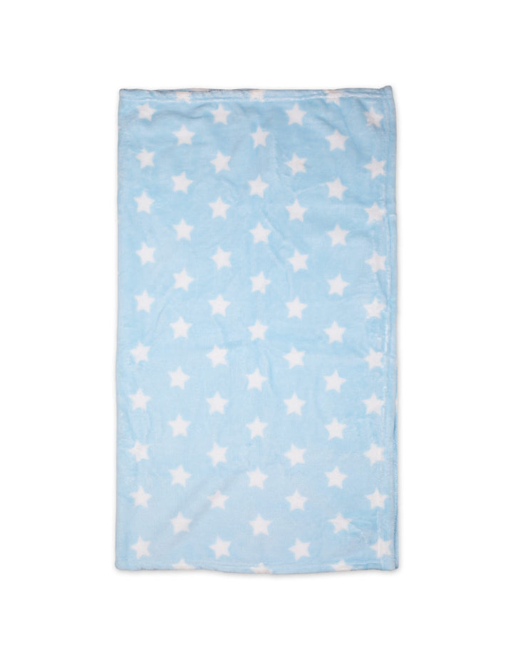 Baby Boy Blanket and Pillow Set Star Light Blue and White at Zubaidas Online Pakistan