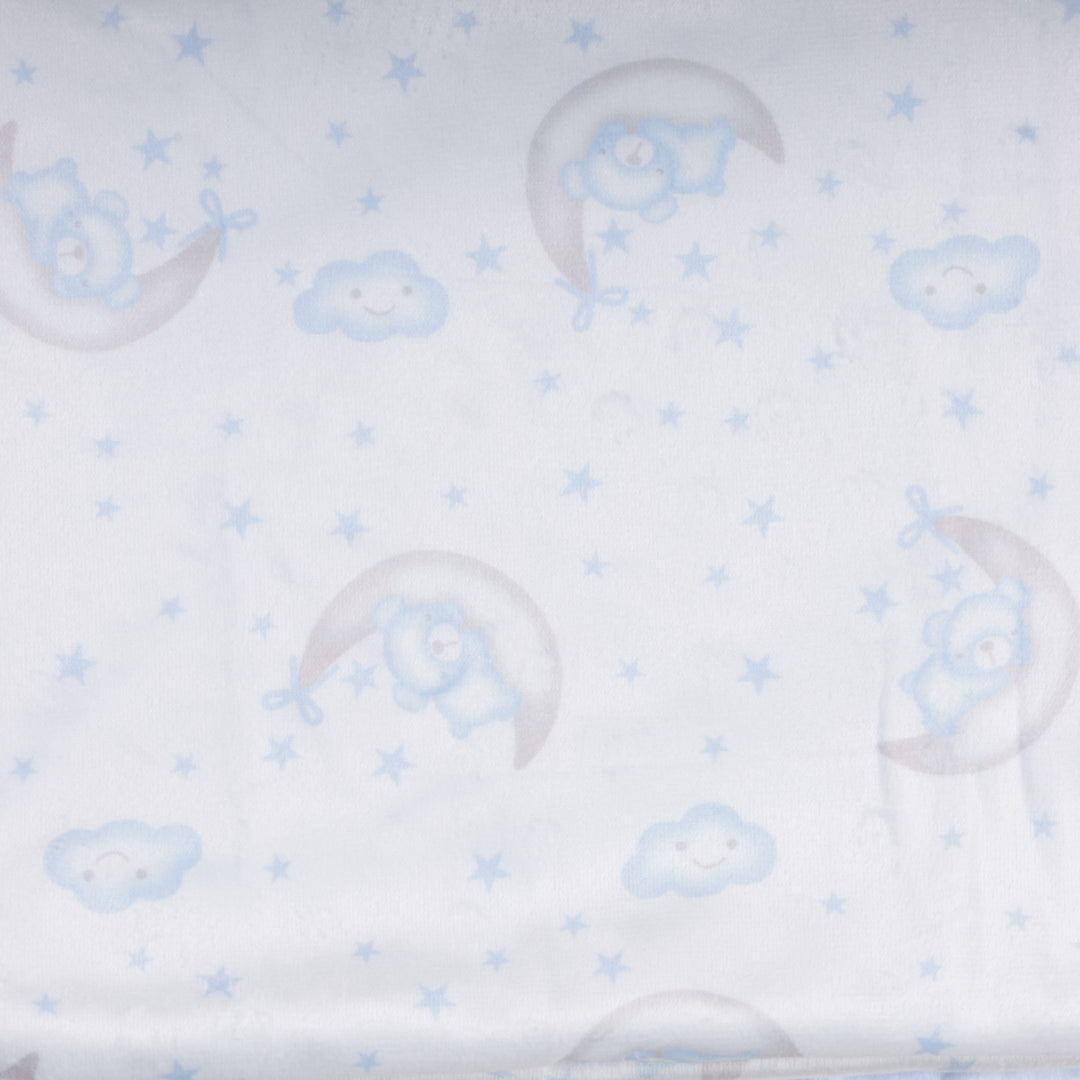 Baby Boy Blanket Minky Dots Night Sky with Soft Toy Bear Blue at Zubaidas Online Pakistan
