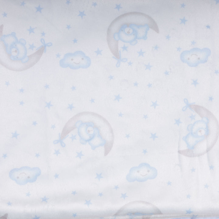 Baby Boy Blanket Minky Dots Night Sky with Soft Toy Bear Blue at Zubaidas Online Pakistan