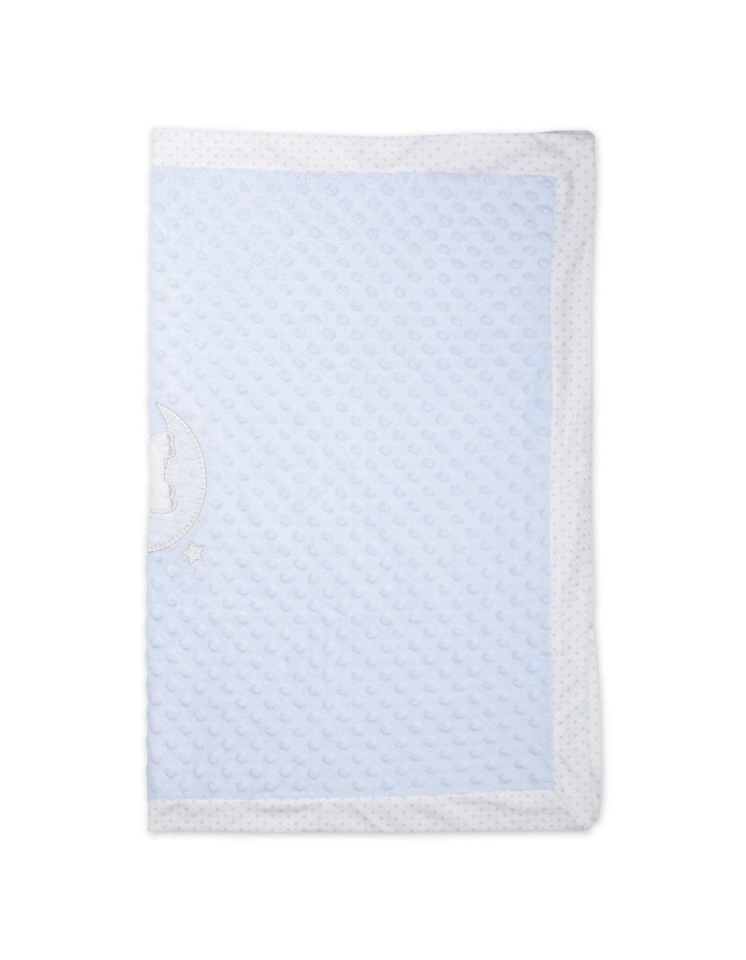 Baby Boy Blanket Minky Dots Starry Elephant and Moon Light Blue at Zubaidas Online Pakistan