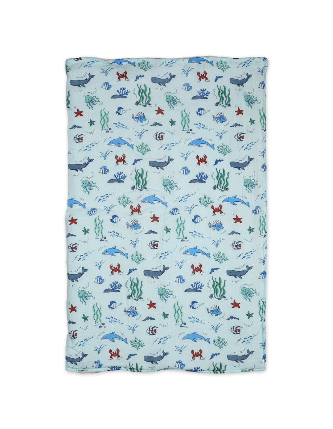 Baby Boy Blanket Sea Light Blue and Multicolor at Zubaidas Online Pakistan