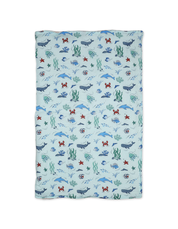 Baby Boy Blanket Sea Light Blue and Multicolor at Zubaidas Online Pakistan