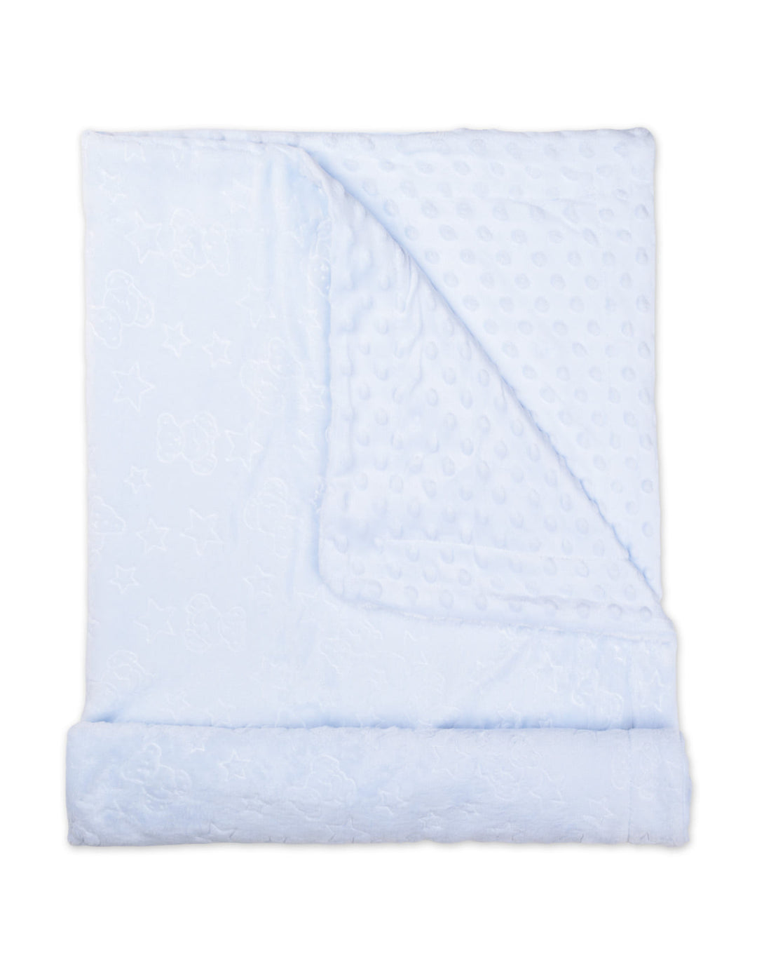 Baby Boy Blanket Star and Bear Pattern Blue at Zubaidas
