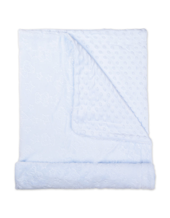 Baby Boy Blanket Star and Bear Pattern Blue at Zubaidas