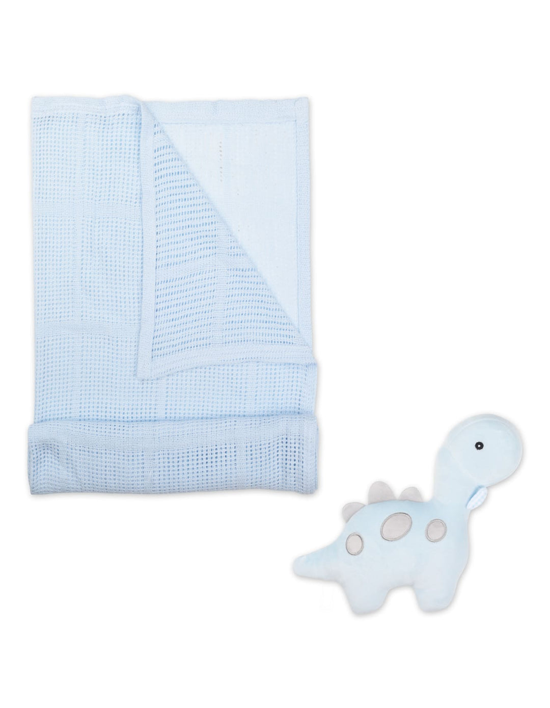 Baby Boy Blanket with Soft Toy Dino Blue at Zubaidas