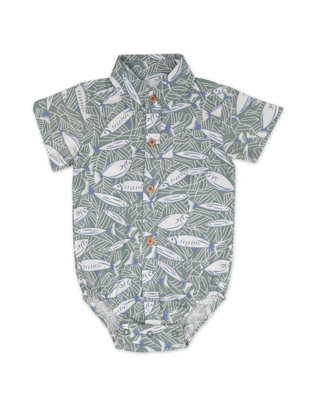 Baby Boy Bodysuit Pack of 2 Fish Print and Striped at Zubaidas Best Online Baby and Kids Store in Pakistan