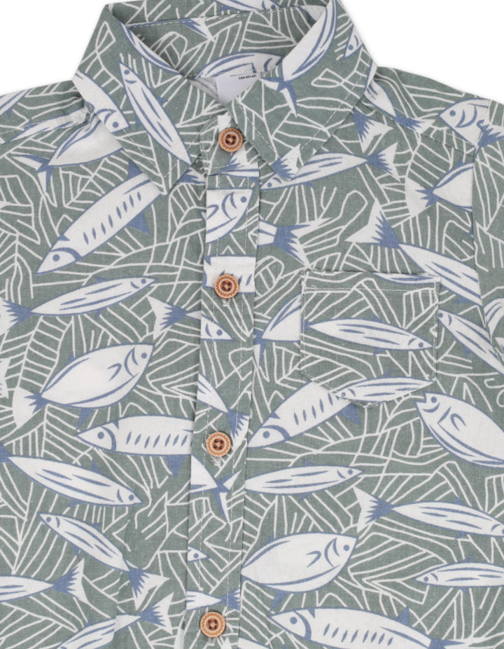 Baby Boy Bodysuit Pack of 2 Fish Print and Striped at Zubaidas Number 1 Baby and Kids Store in Pakistan