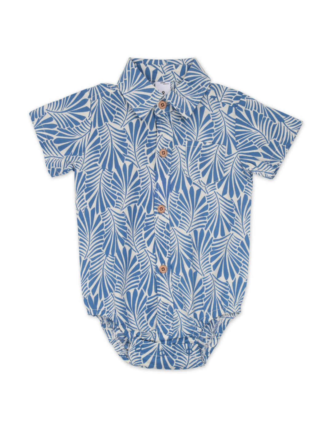 Baby Boy Bodysuit with Shorts Bowtie and Hat 4 Pcs Set Leaf Print at Zubaidas