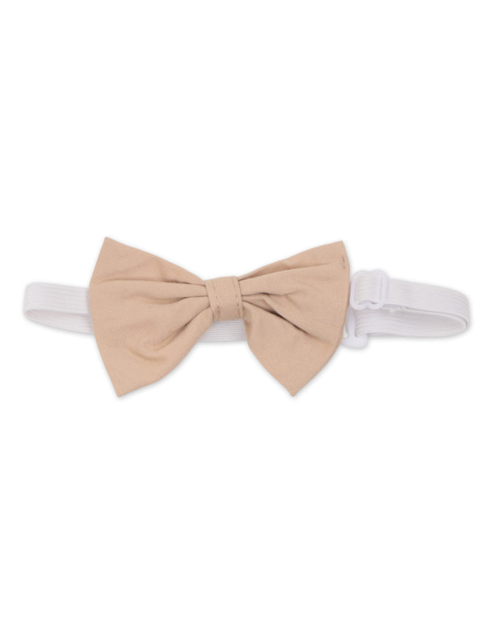 Baby Boy Bodysuit with Shorts Bowtie and Hat 4 Pcs Set Leaf Print at Zubaidas