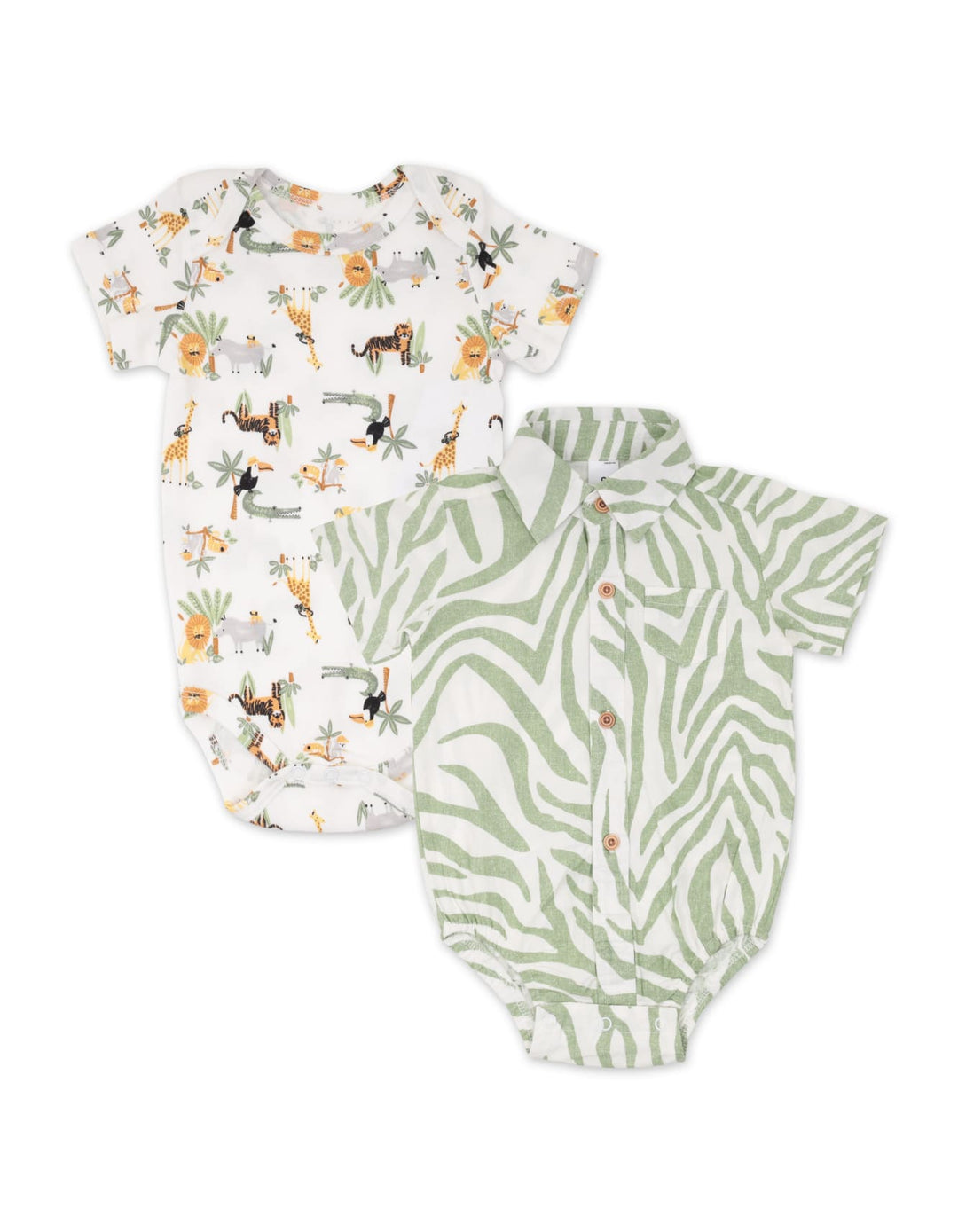 Baby Boy Bodysuits Pack of 2 Safari Adventure at Zubaidas