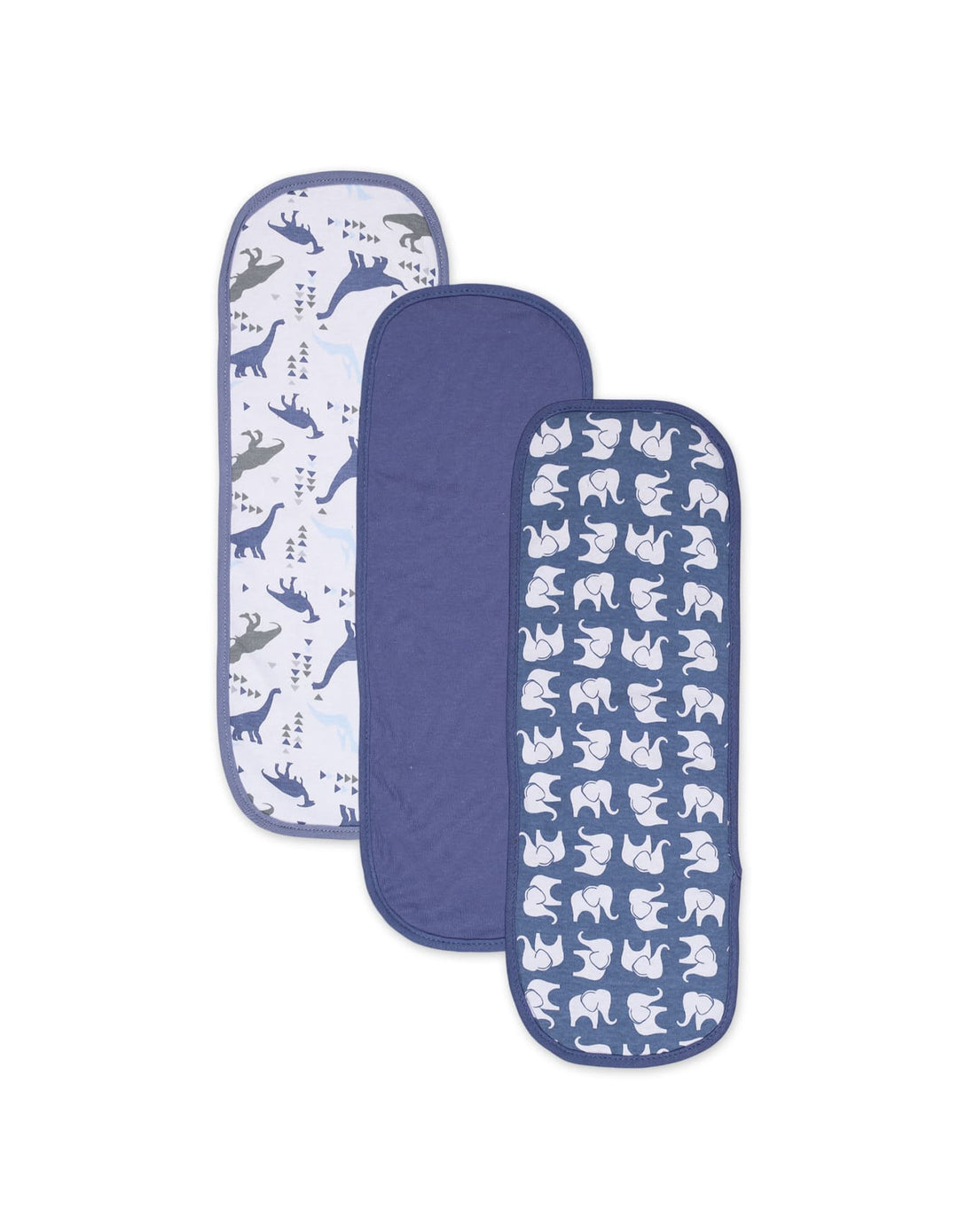 Baby Boy Burp Cloths Pack of 3 Dino Blue at Zubaidas