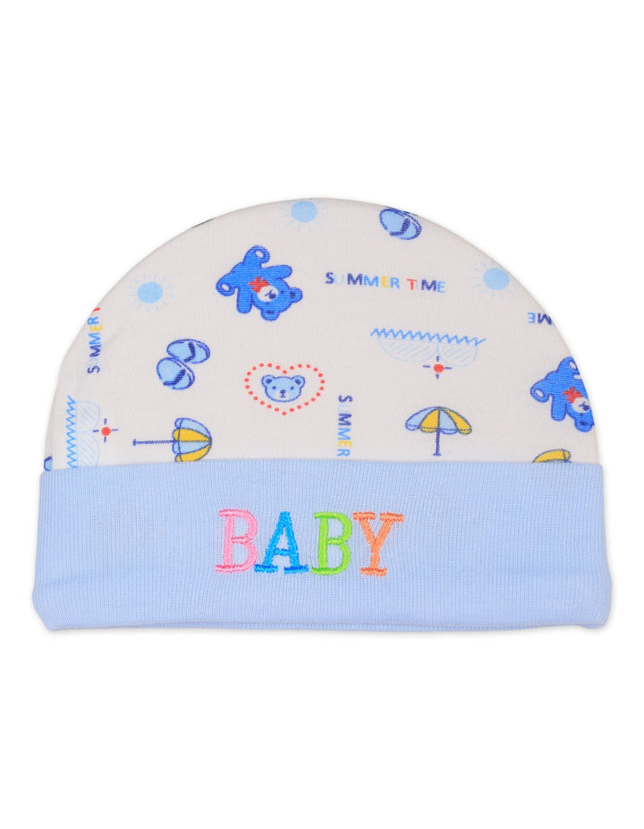 Baby Boy Cap Mitten and Booties Set Blue at Zubaidas Online Pakistan