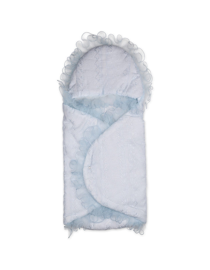 Baby Boy Carry Nest Ruffle Blue at Zubaidas