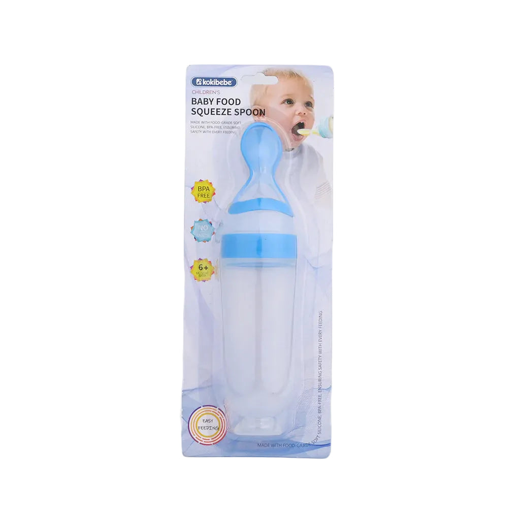 Baby Boy Food Squeeze Spoon Feeder Blue at Zubaidas