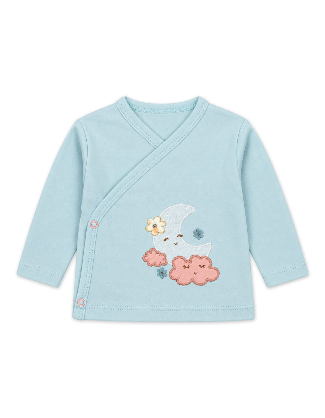 Baby Boy Gift Set 5 Pcs Moon and Clouds Light Blue and Floral at Zubaidas Official Pakistan