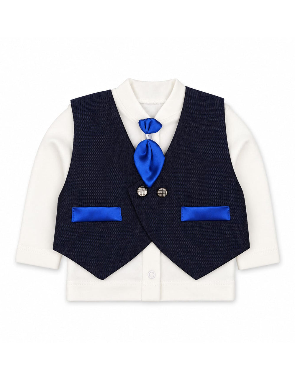 Baby Boy Gift Set 6 Pcs White and Navy at Zubaidas Official Pakistan