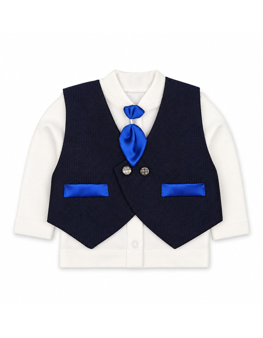 Baby Boy Gift Set 6 Pcs White and Navy at Zubaidas Official Pakistan