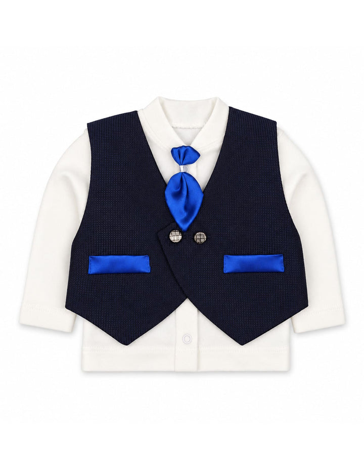 Baby Boy Gift Set 6 Pcs White and Navy at Zubaidas Official Pakistan