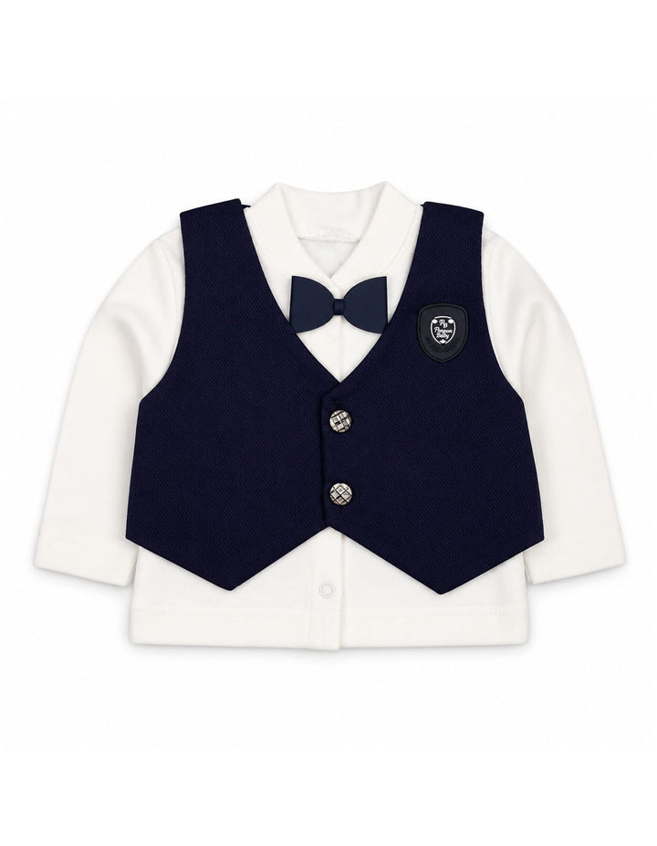 Baby Boy Gift Set 6 Pcs White and Navy Blue at Zubaidas Official Pakistan