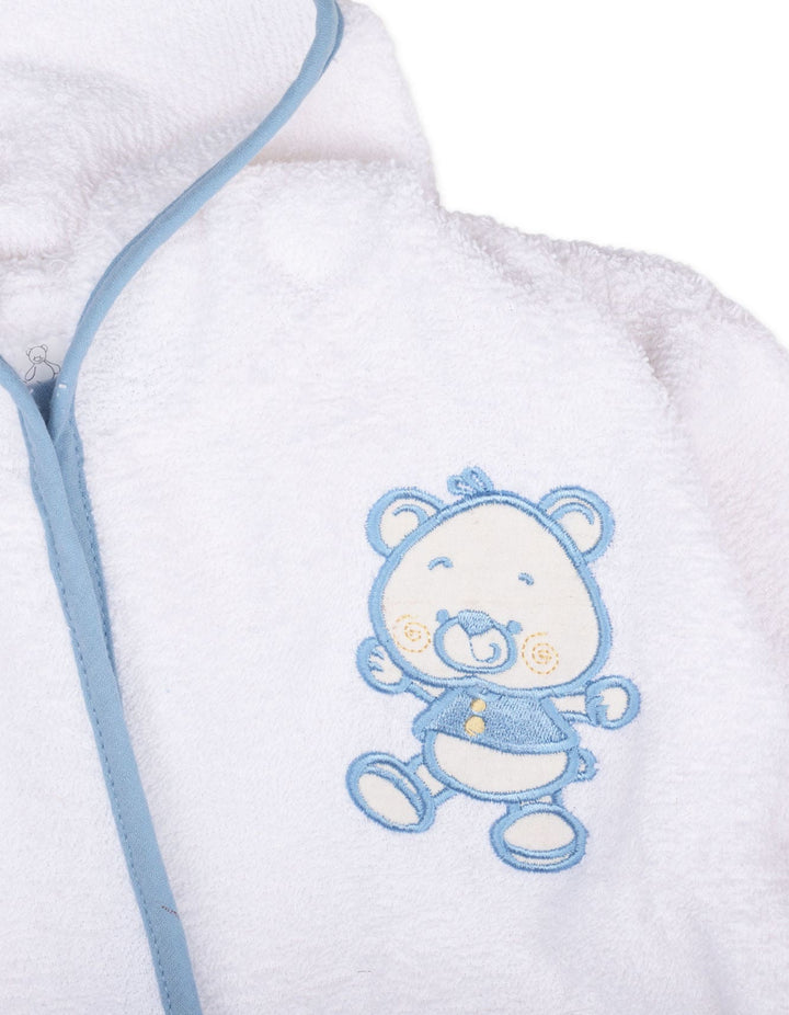 Baby Boy Hooded Bath Robe Teddy Bear Blue at Zubaidas Official Pakistan