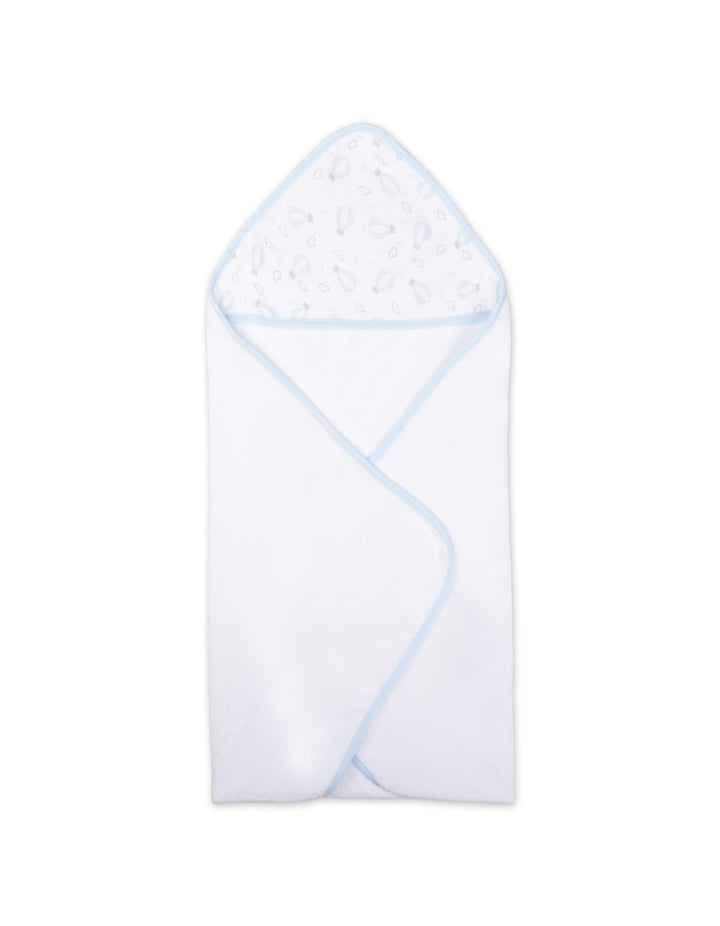 Baby Boy Hooded Bath Towel Pack of 2 Air Balloon Blue and White at Zubaidas Best Online Baby and Kids Store in Pakistan