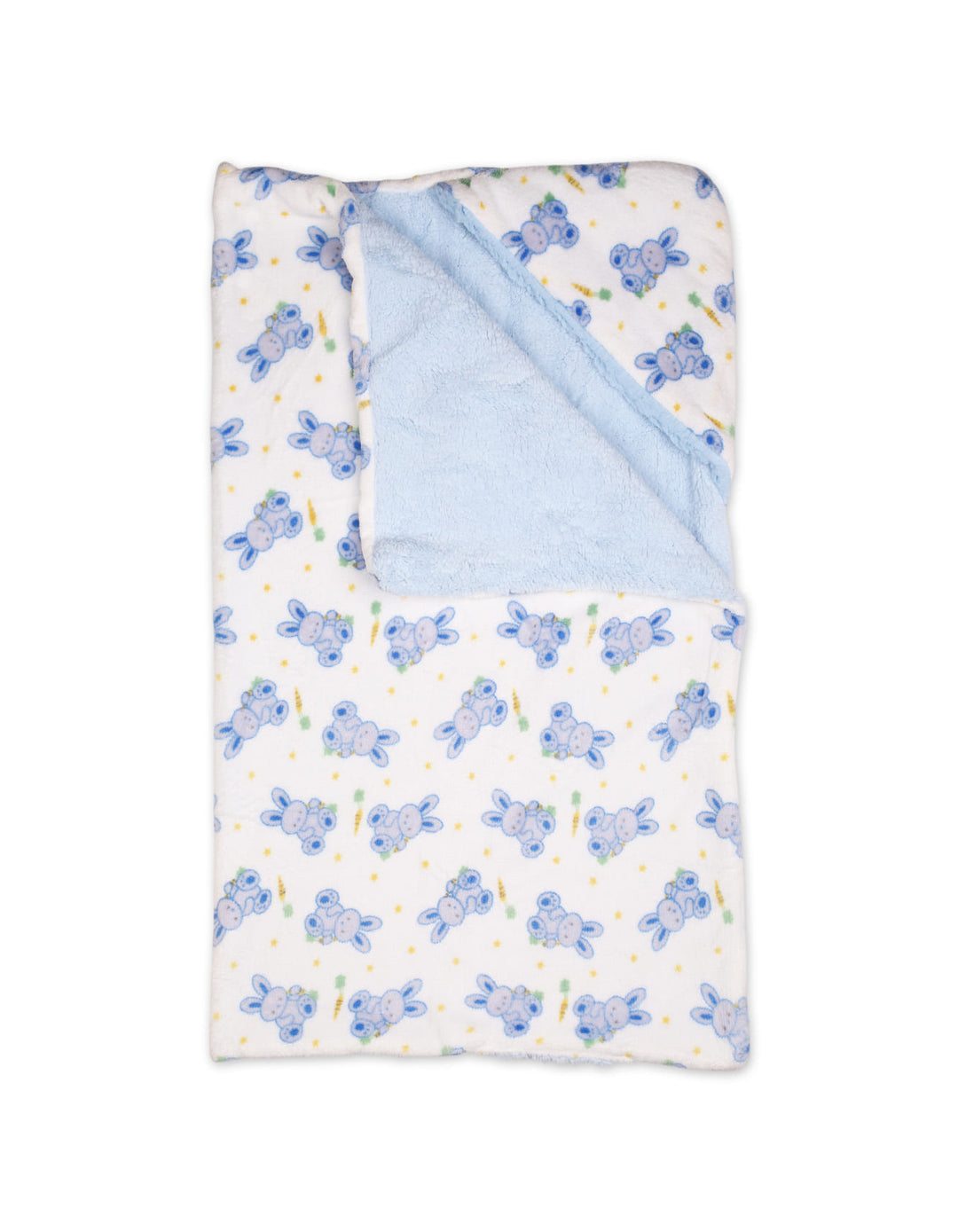 Baby Boy Hooded Swaddle Blanket Bunny White and Light Blue at Zubaidas Online Pakistan