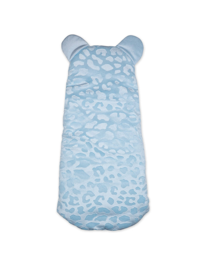 Baby Boy Hooded Swaddle Wrap Leopard Blue at Zubaidas Best Online Baby and Kids Store in Pakistan