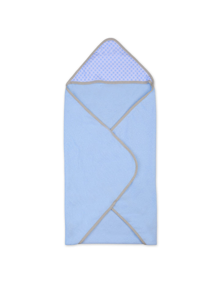 Baby Boy Hooded Towel and Washcloth Set Bear Blue and White at Zubaidas Best Online Baby Store in Pakistan
