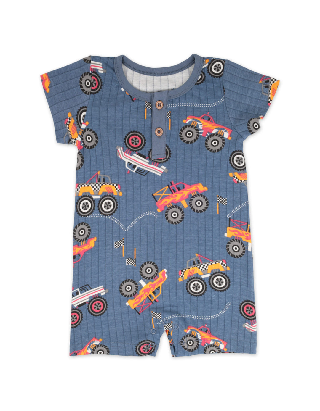 Baby Boy Jumpsuit Pack of 2 Monster Truck and Heather Grey at Zubaidas Official Pakistan