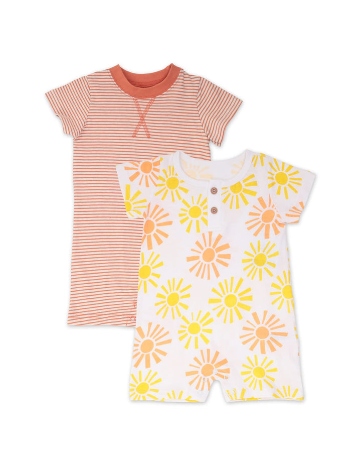 Baby Boy Jumpsuit Pack of 2 Sun and Striped Print at Zubaidas