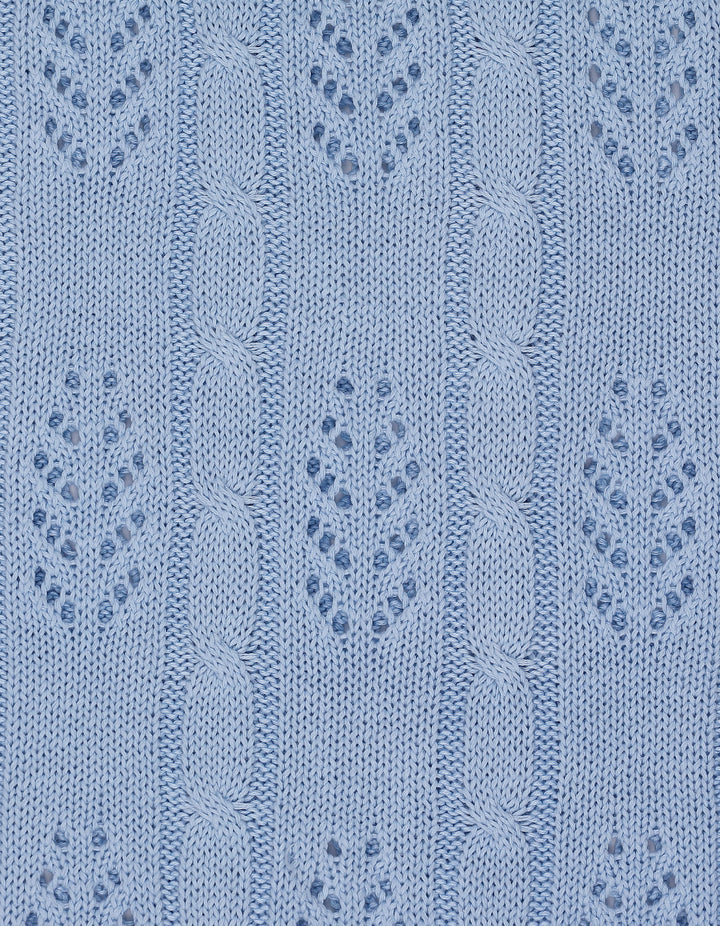 Baby Boy Knit Blanket Leaf Blue at Zubaidas Official Pakistan