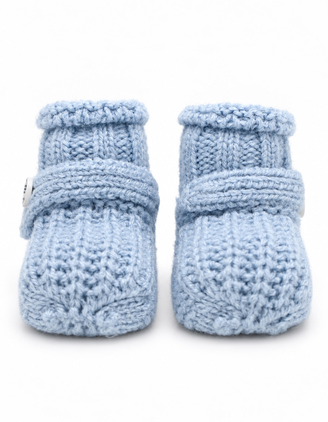 Baby Boy Knitted Booties with Decorative Button Blue at Zubaidas Official Pakistan
