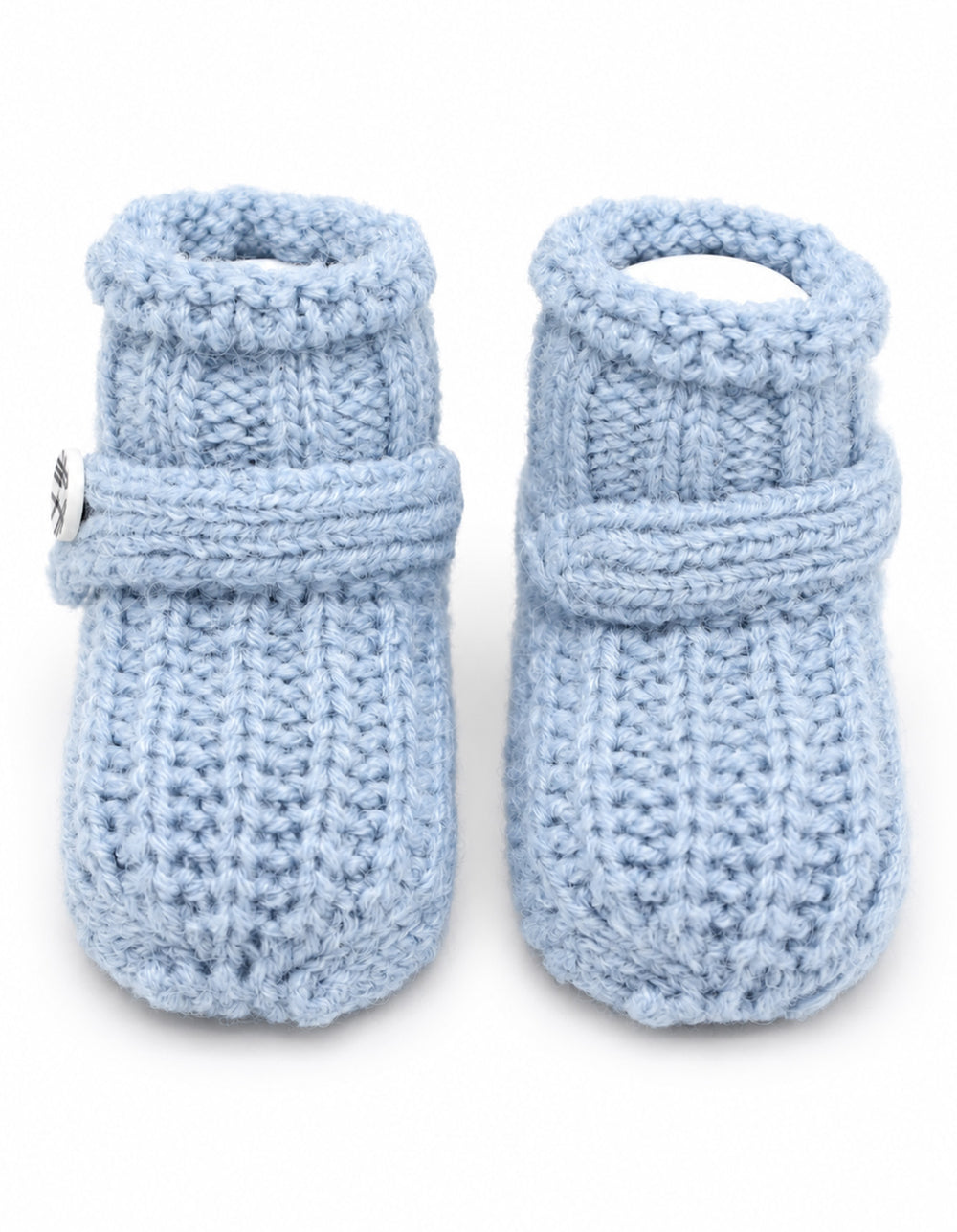 Baby Boy Knitted Booties with Decorative Button Blue at Zubaidas Online Pakistan