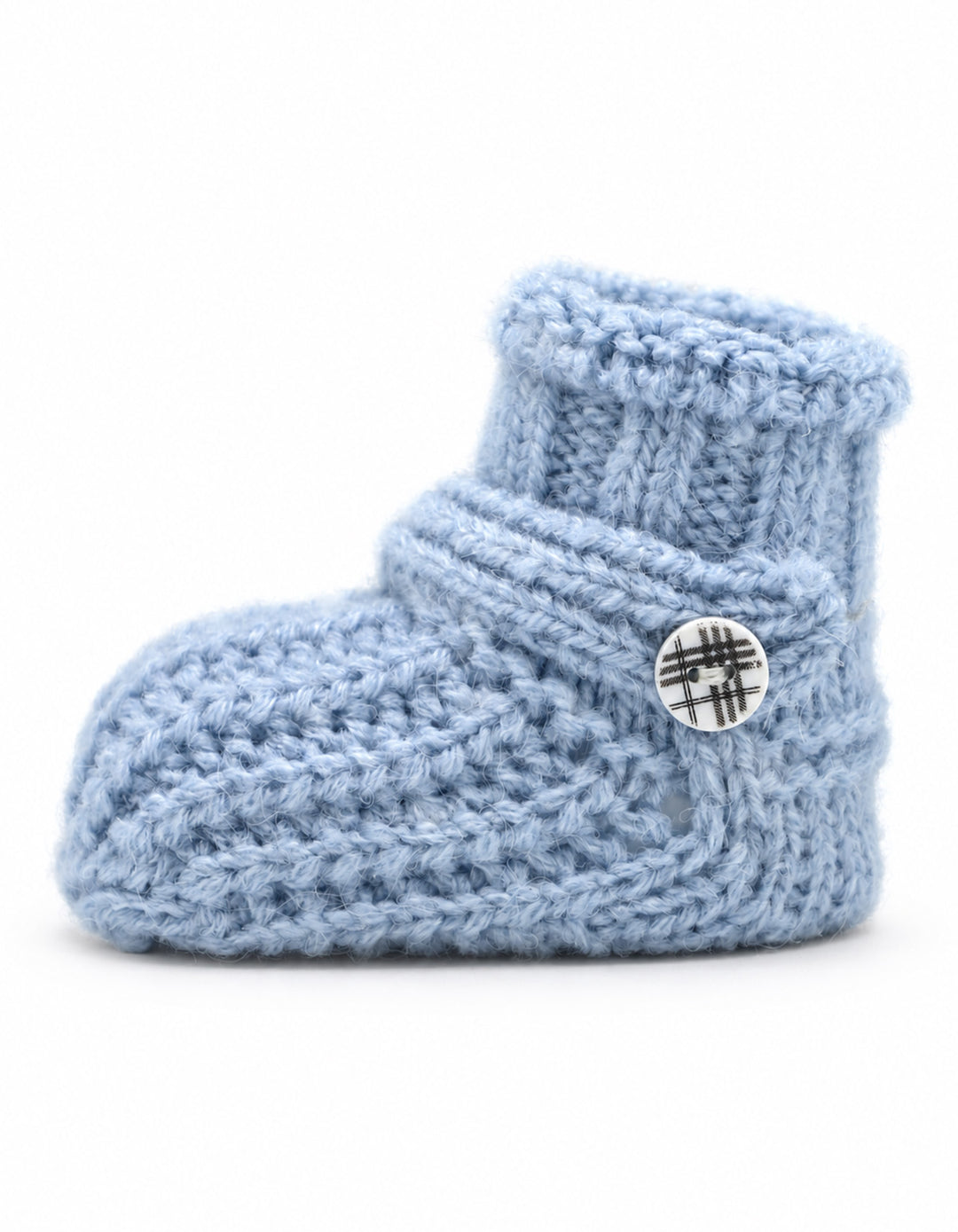 Baby Boy Knitted Booties with Decorative Button Blue at Zubaidas Best Online Baby and Kids Store in Pakistan