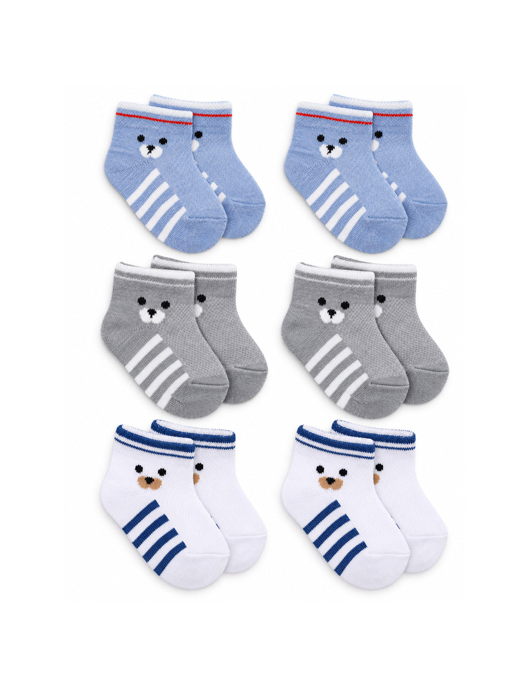 Baby Boy Pack of 6 Socks Bear at Zubaidas