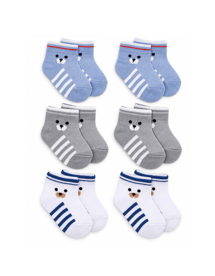 Baby Boy Pack of 6 Socks Bear at Zubaidas