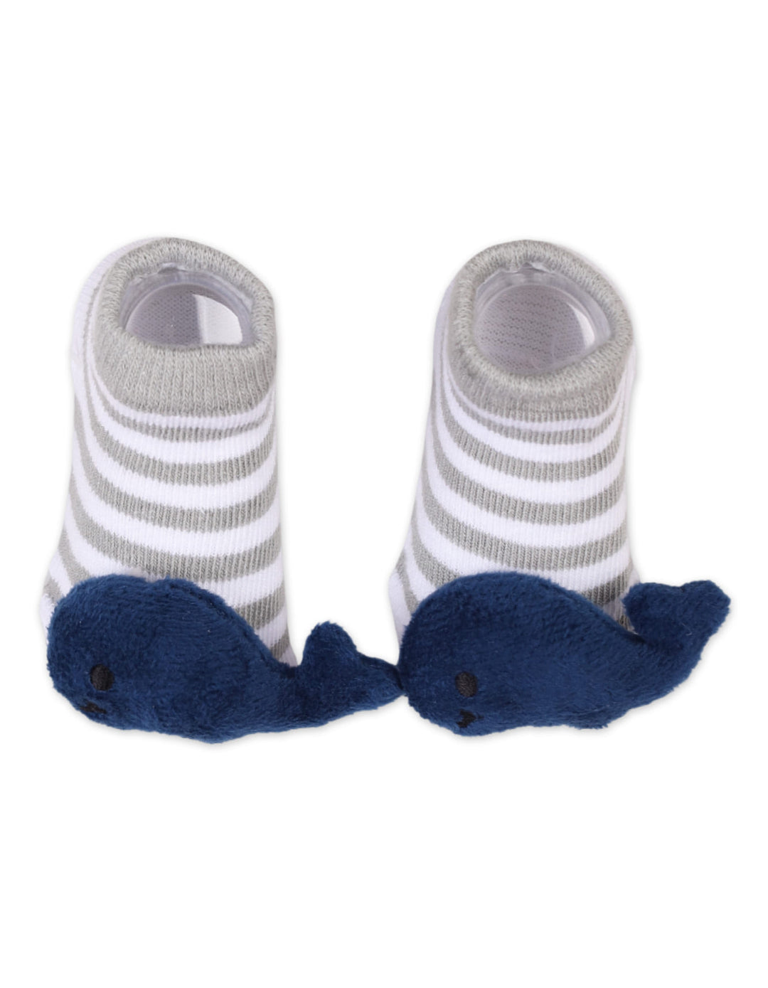 Baby Boy Rattle Booties and Wristband Whale Striped at Zubaidas Official Pakistan