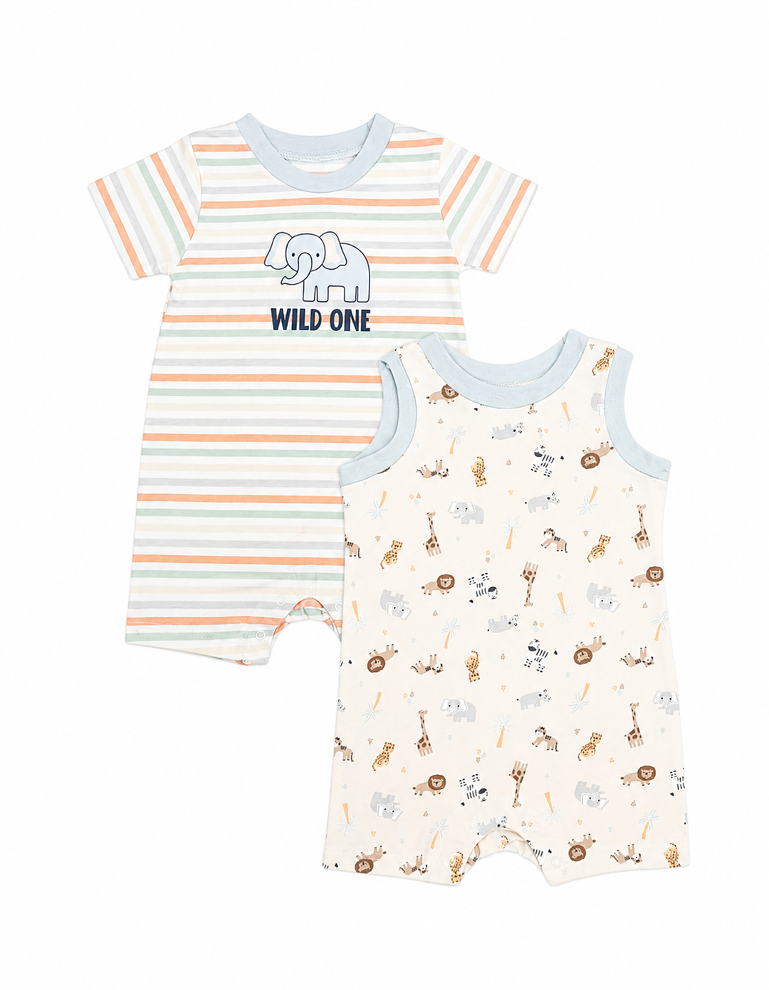 Baby Boy Romper Pack of 2 Wild One at Zubaidas