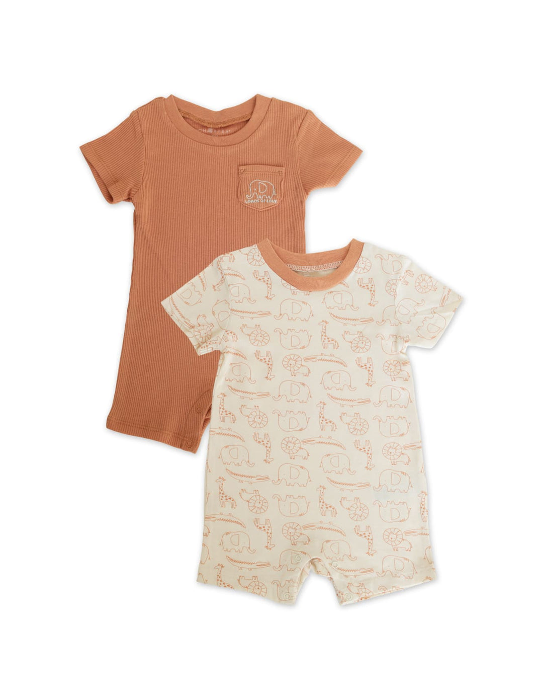 Baby Boy Rompers Pack of 2 Loads of Love at Zubaidas