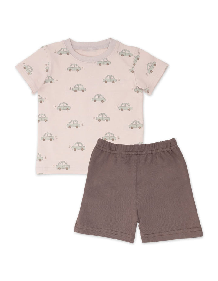 Baby Boy Summer 2 Pcs Suit Set Car Print at Zubaidas