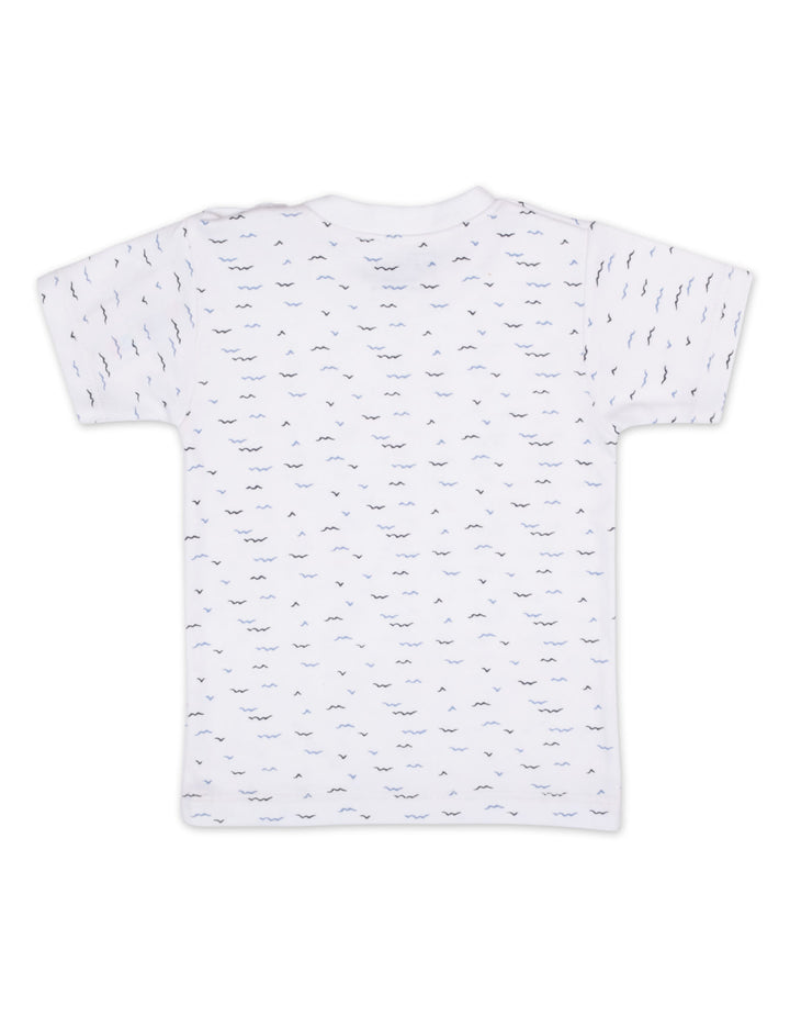 Baby Boy Summer 2 Piece Suit Set Bambies Birds White at Zubaidas Best Online Baby and Kids Store in Pakistan