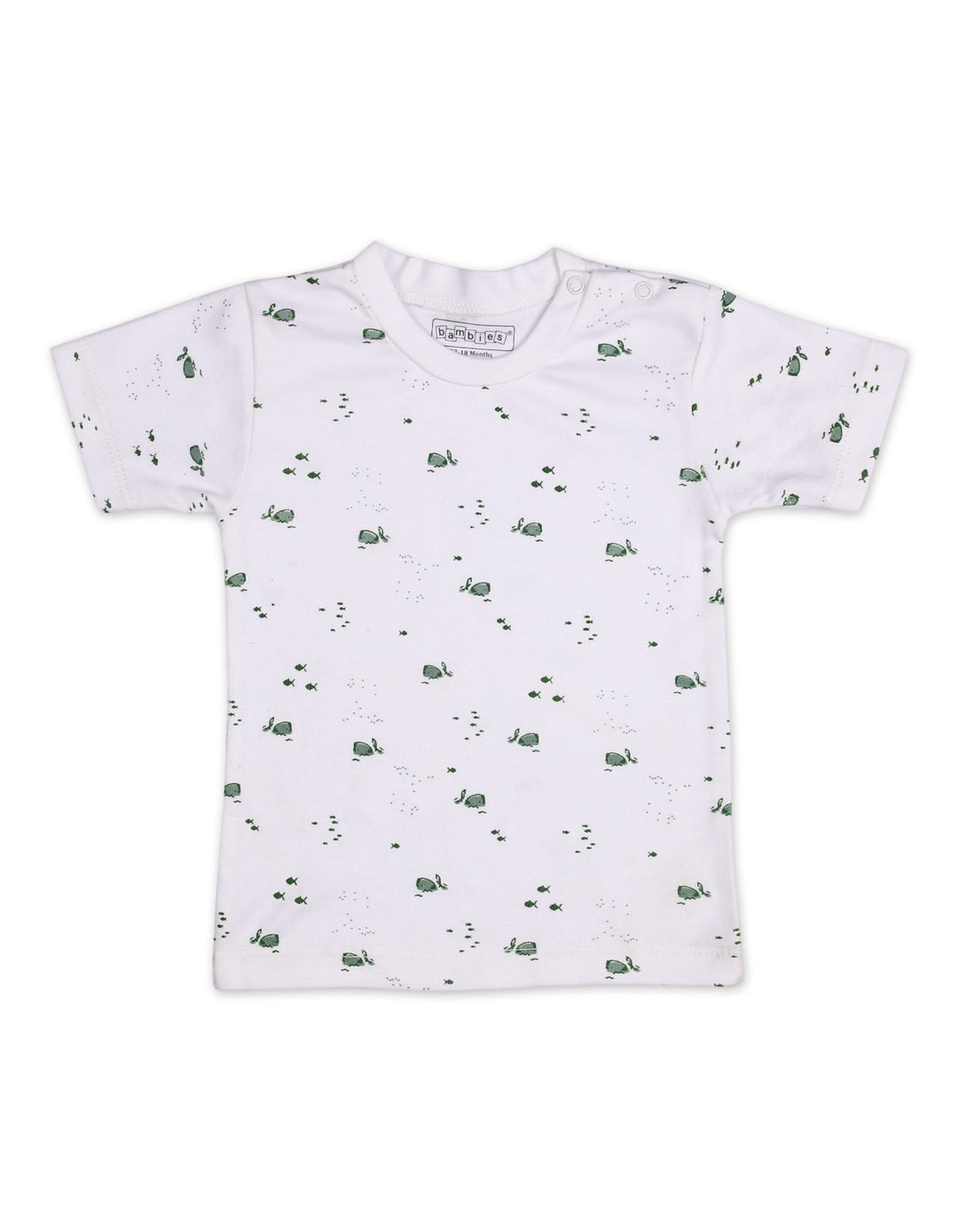 Baby Boy Summer 2 Piece Suit Set Bambies Marine Print White at Zubaidas Official Pakistan