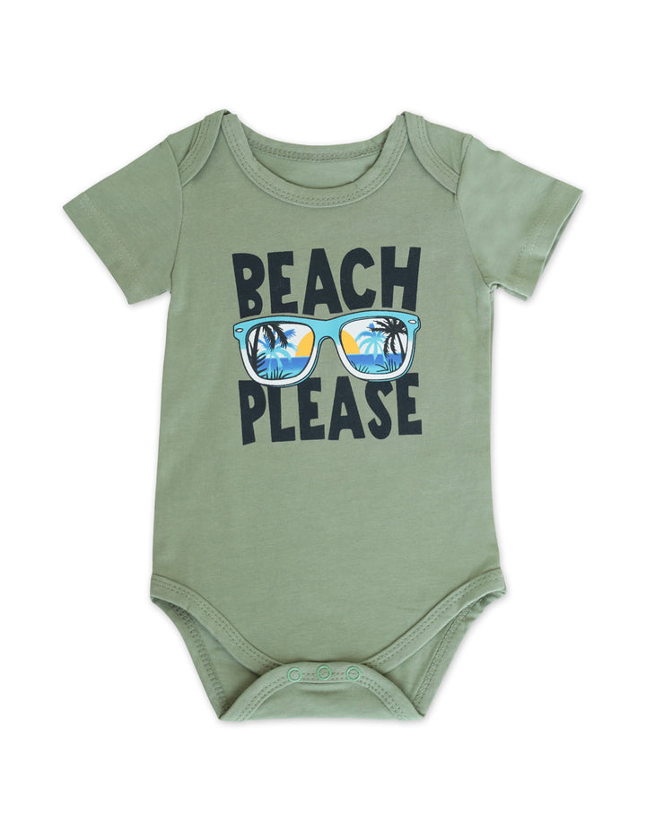 Baby Boy Summer 4 Pcs Bodysuit Set Beach Themed at Zubaidas Official Pakistan
